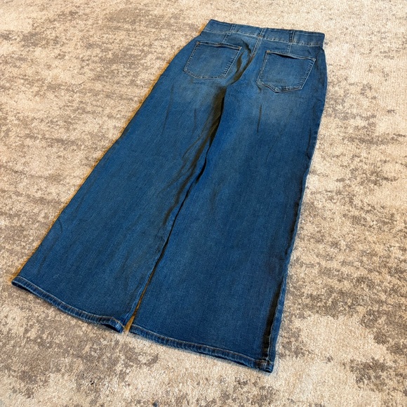 Super Baggy Banana Republic High Rise Wide Leg Pull On Denim Jean Trousers - Picture 4 of 10